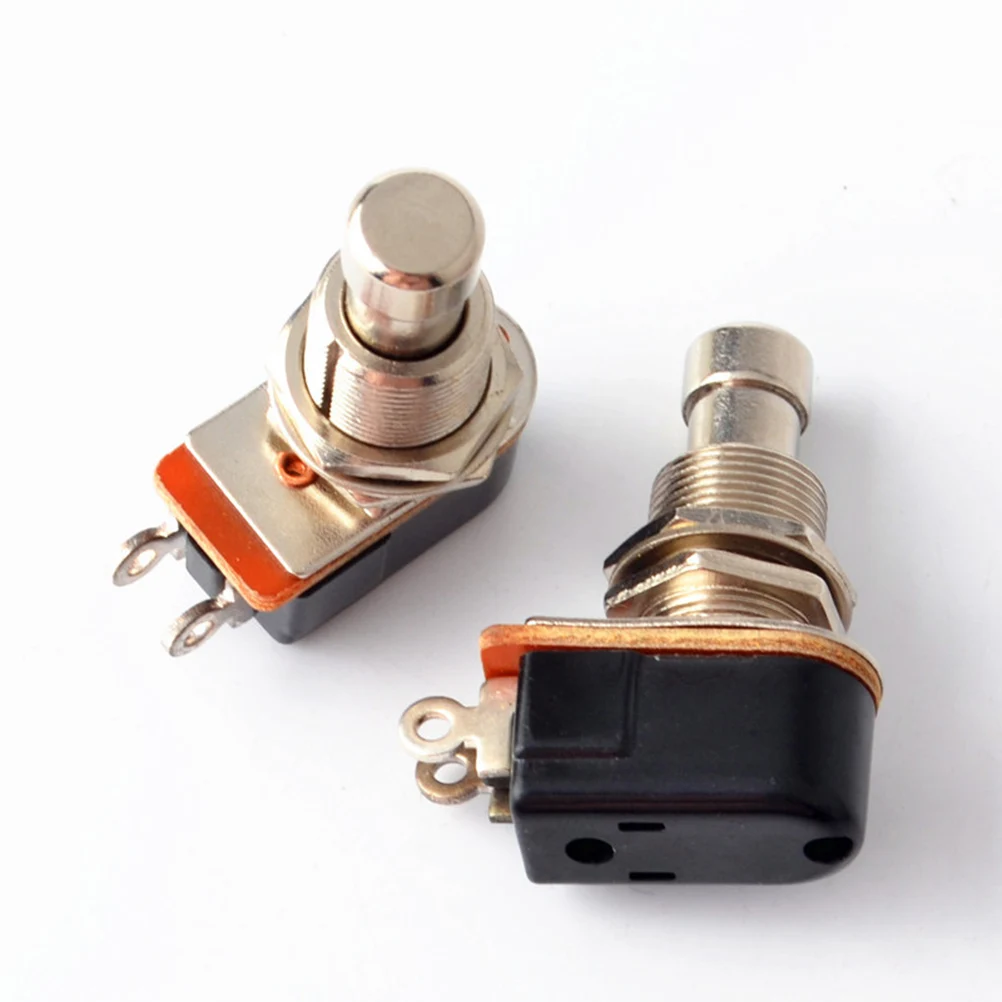 

5Pcs Spst Foot Switch for Guitar Effects Pedal Stomp Button 2 Pin Metal Contact Push Button Long Life Stable Quality Music