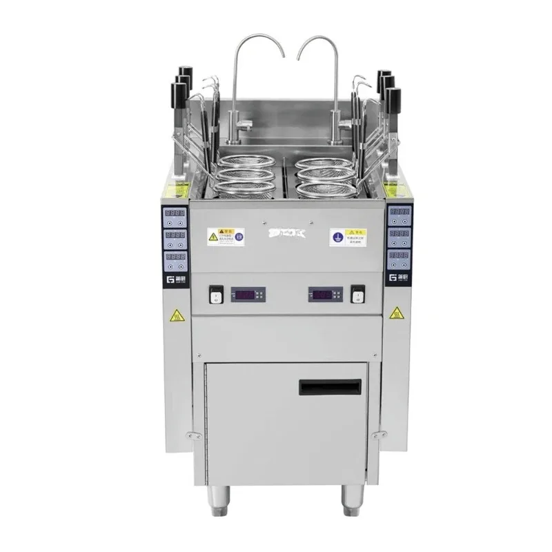 

Commercial automatic lifting noodle cooking stove All stainless steel intelligent anti-dry burning electric heating gas