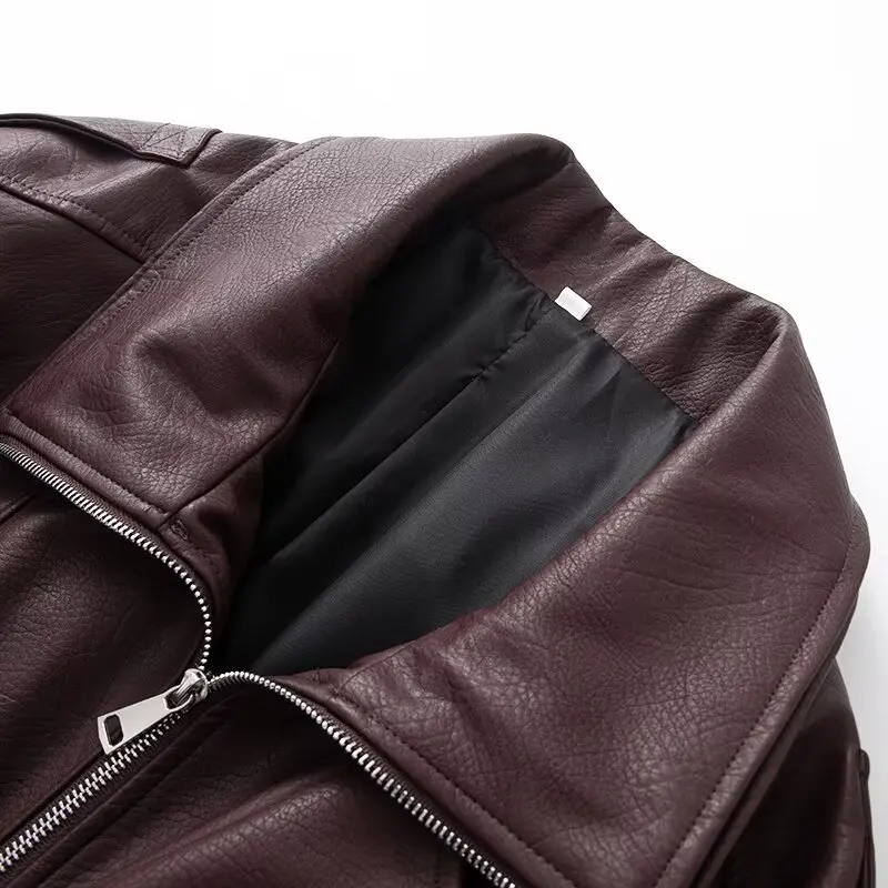 Casual Allentato Faionable Semplice ZR Jaet in pelle da donna Autunno Nuovo Sle Versatile Fibra di poliestere Or Capispalla