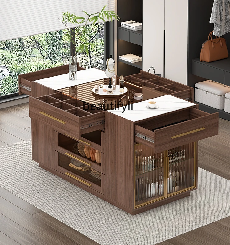 Simple Cloakroom Island Cabinet Display Cabinet Household Double-Sided Locker Bedroom Chest of Drawers