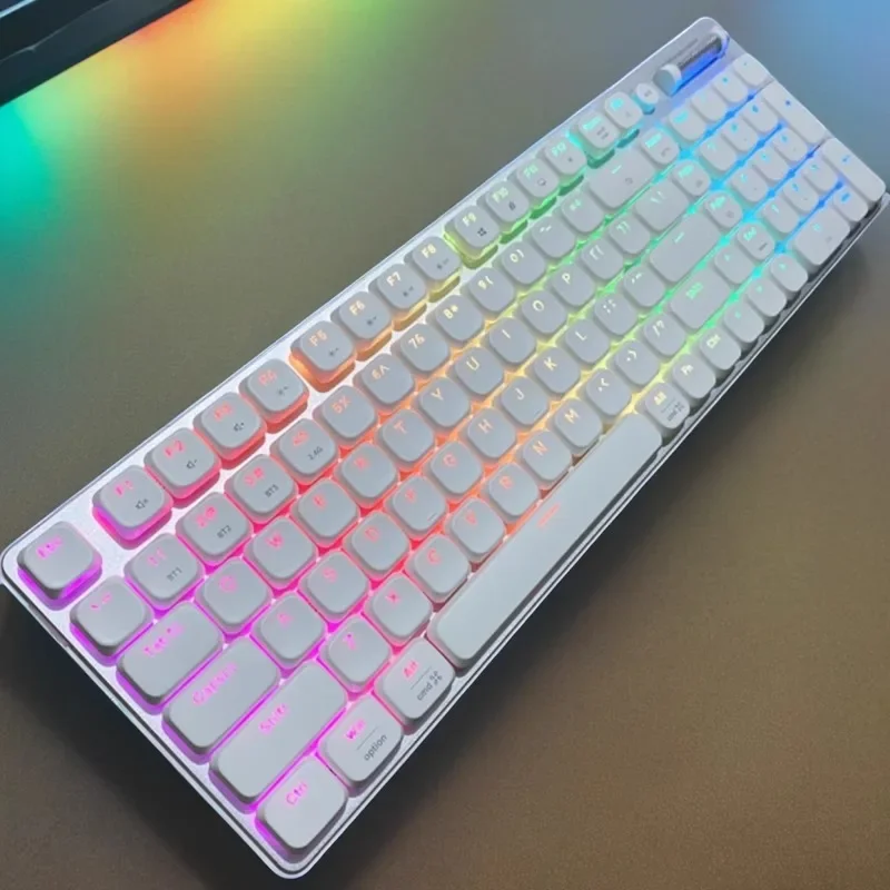 

FANKU Ultra-thin Mechanical keyboard Wireless Tri-mode Bluetooth/2.4G/Wired RGB Lighting Aluminium Custom Office Keyboard Gift