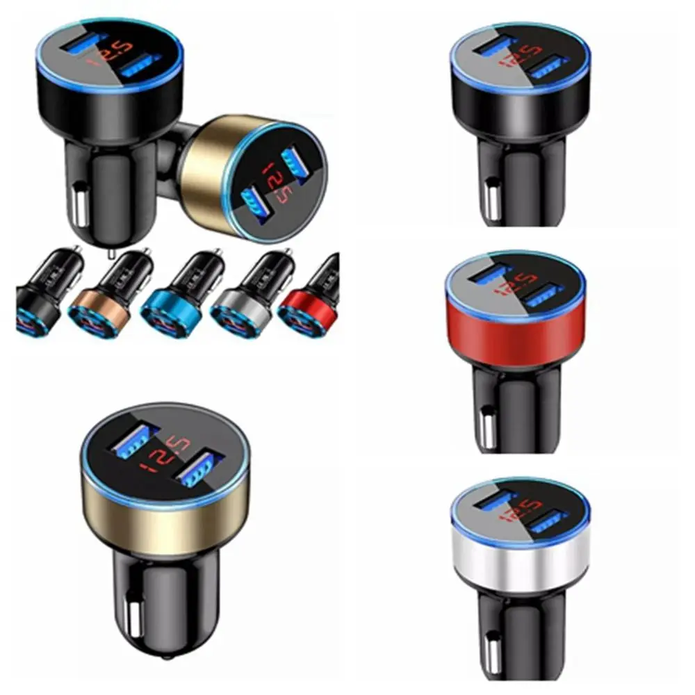 

QC 3.0 Dual USB LED Voltmeter Car Charger Charger Adapter Double Port 3.1A Dual USB Phone Charger Digital Display 5V-3.1A