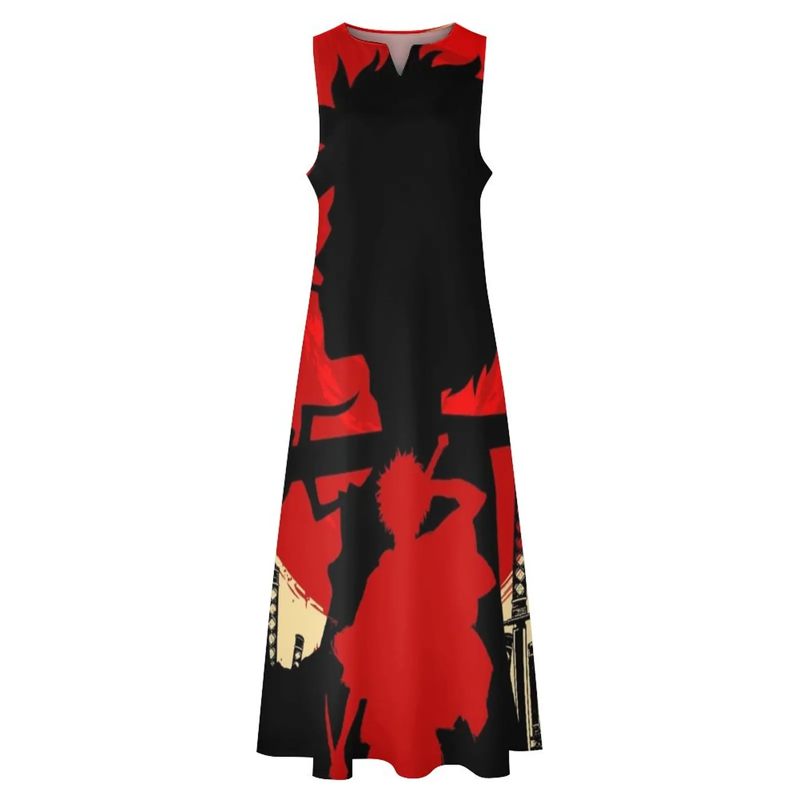 Samurai puesta de sol Mugen vestido largo vestidos mujer verano 2025 ropa de mujer vestido