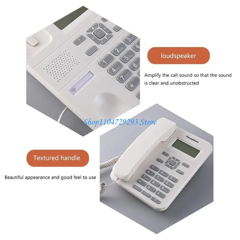 Y2GD Corded Telephone Desktop Landline Telephone with Caller Display for Front Desk