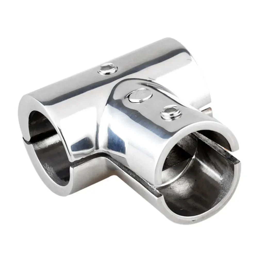 Heavy Duty 316 Stainless Steel Handrail T Tee Fitting 90 Degree Rail Connector For 25mm 22mm Boat Pipe Tubing