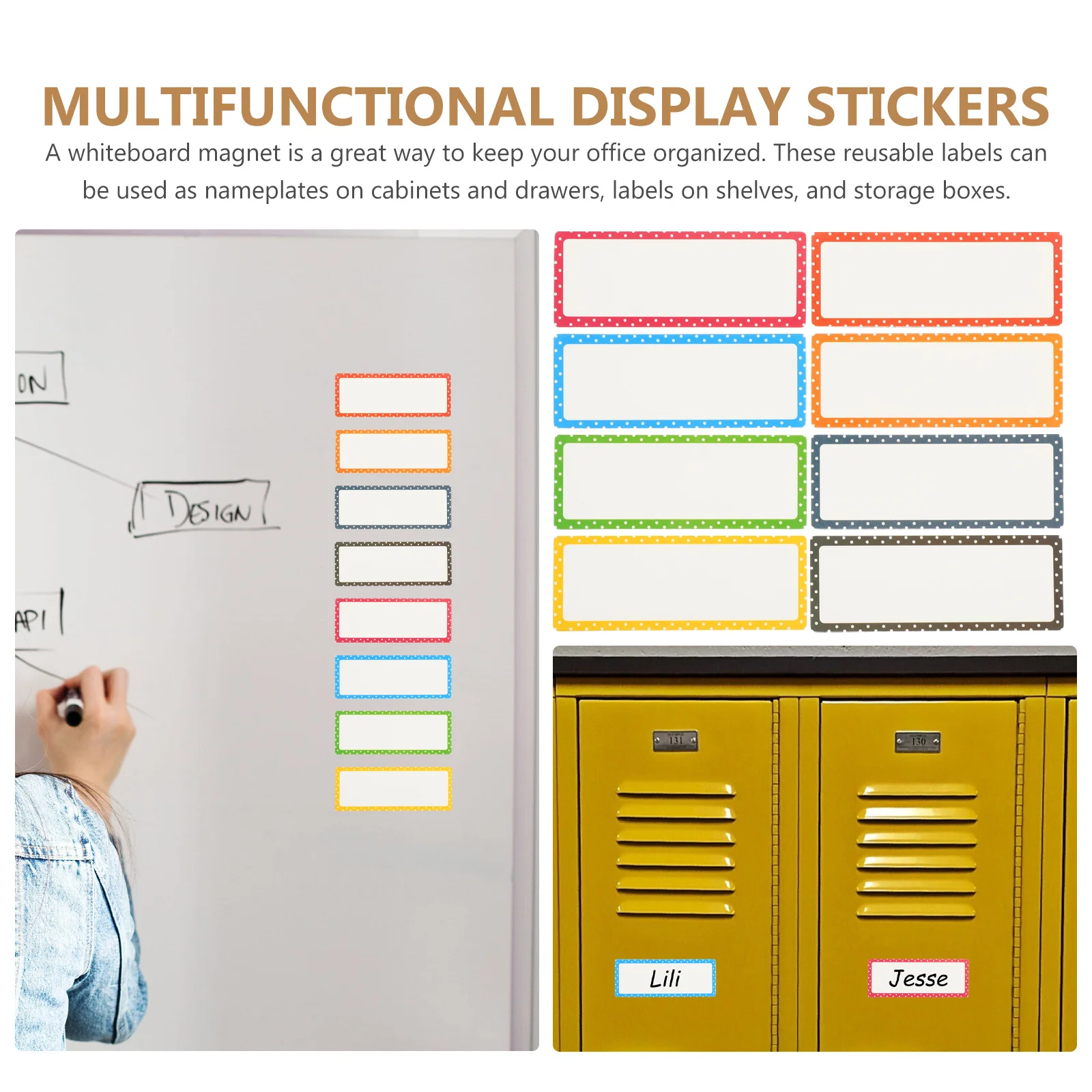 

2pcs Dry Erase Magnetic Name Tags Reusable Writable Labels For Whiteboard Classroom Office Refrigerator Scheduling