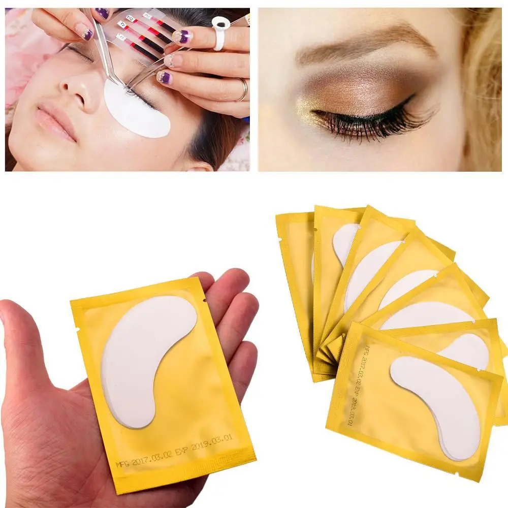 Almohadilla de Gel para extensiones de pestañas, 1/2/3 piezas, parche para Injerto de pestañas debajo de los ojos, papel adhesivo, envolturas de maquillaje