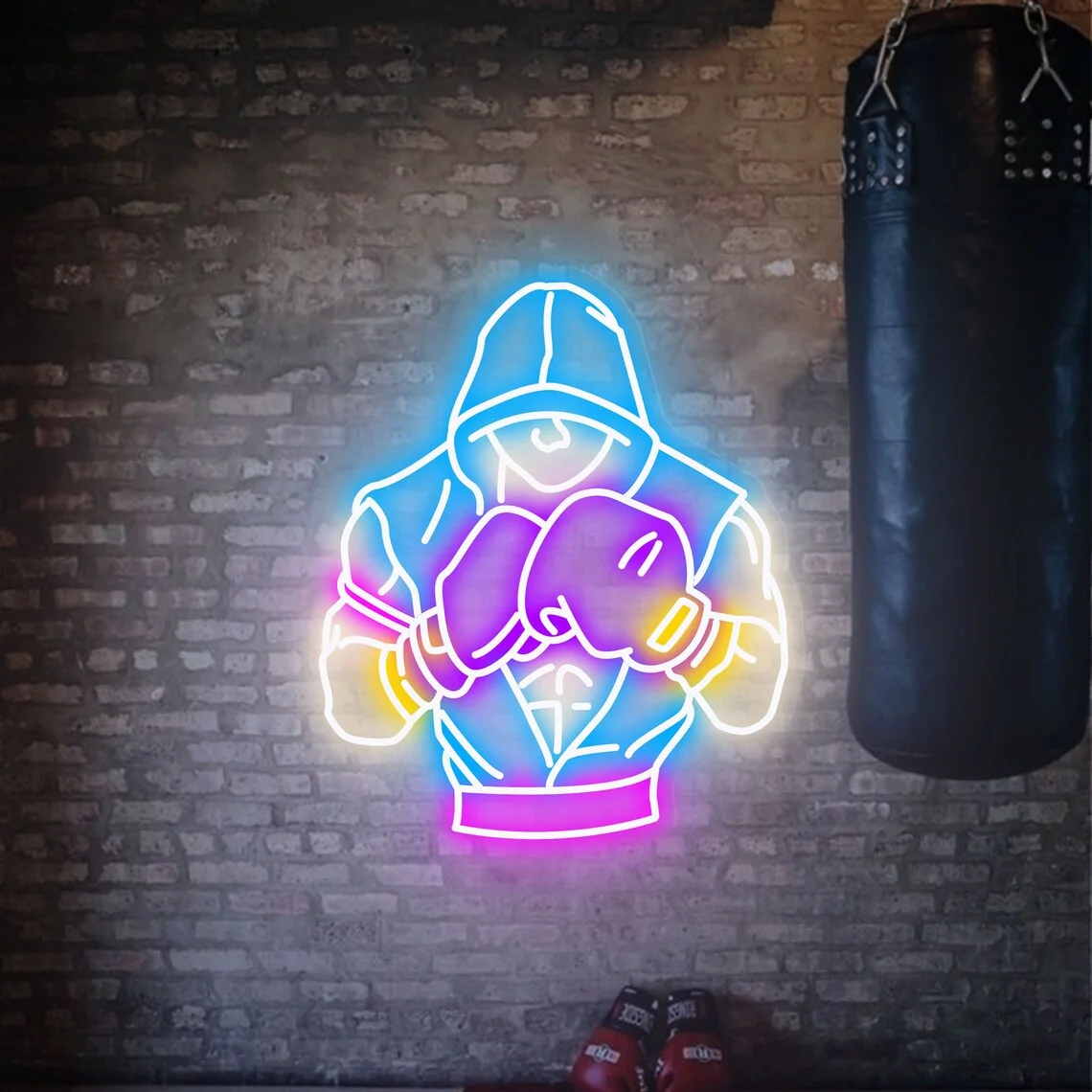 Boxing Neon Sign Boxing Gym Room Decor Custom Led Bar Sign Gaming Room Decor Boxing Wall Art Gift For Boyfriend