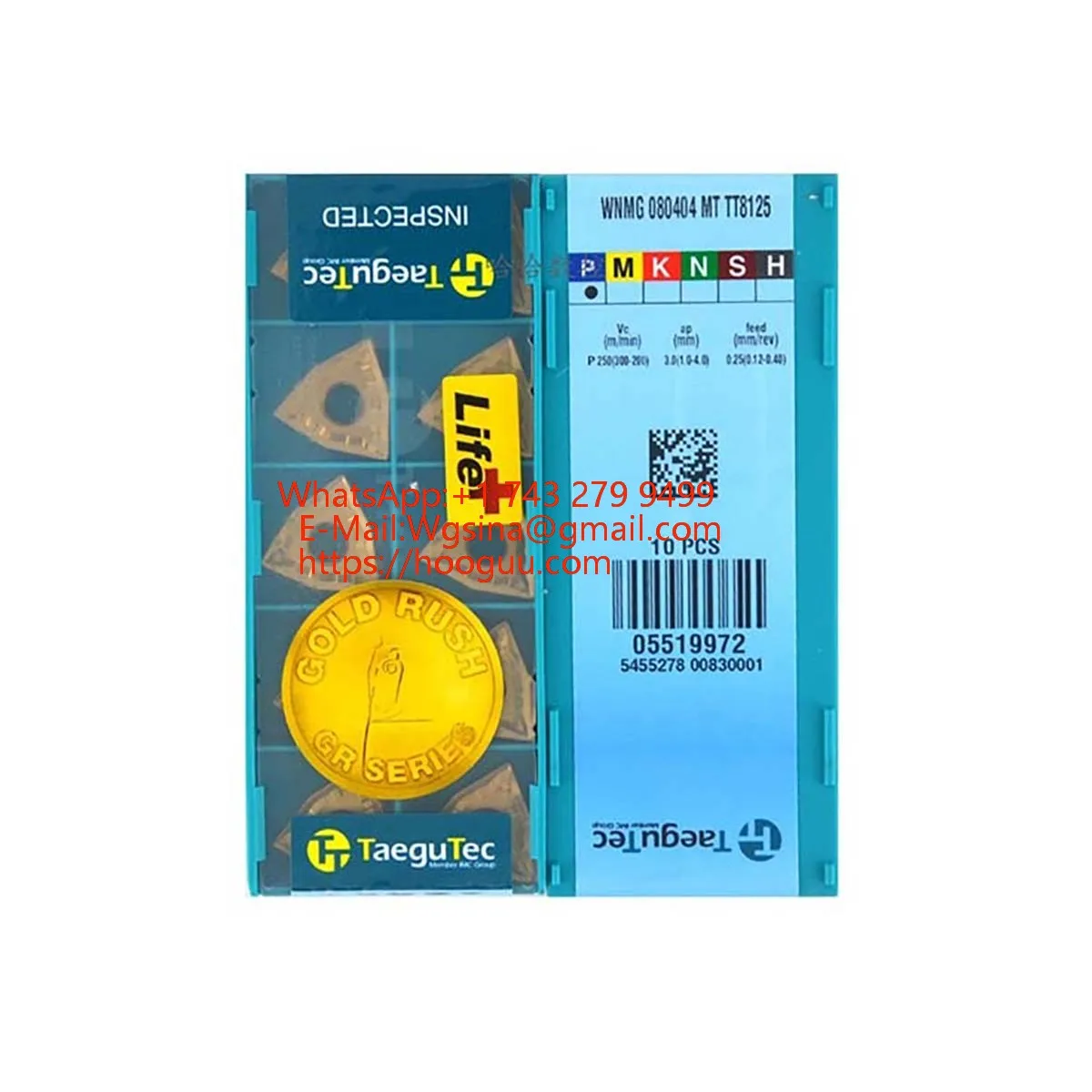 TaeguTec WNMG Carbide Turning Insert Fits WNMG Series Turning Shank CT3000 TT5080 TT5100 TT7015 TT8115B TT8125B TT9080 TT9225