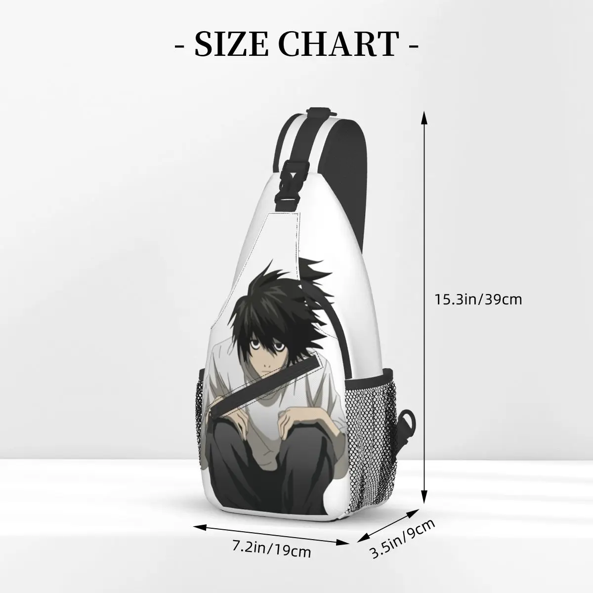 L Death Note Sling Bags Chest Crossbody Shoulder Backpack Travel Hiking Daypacks anime japan manga Men Women Bags