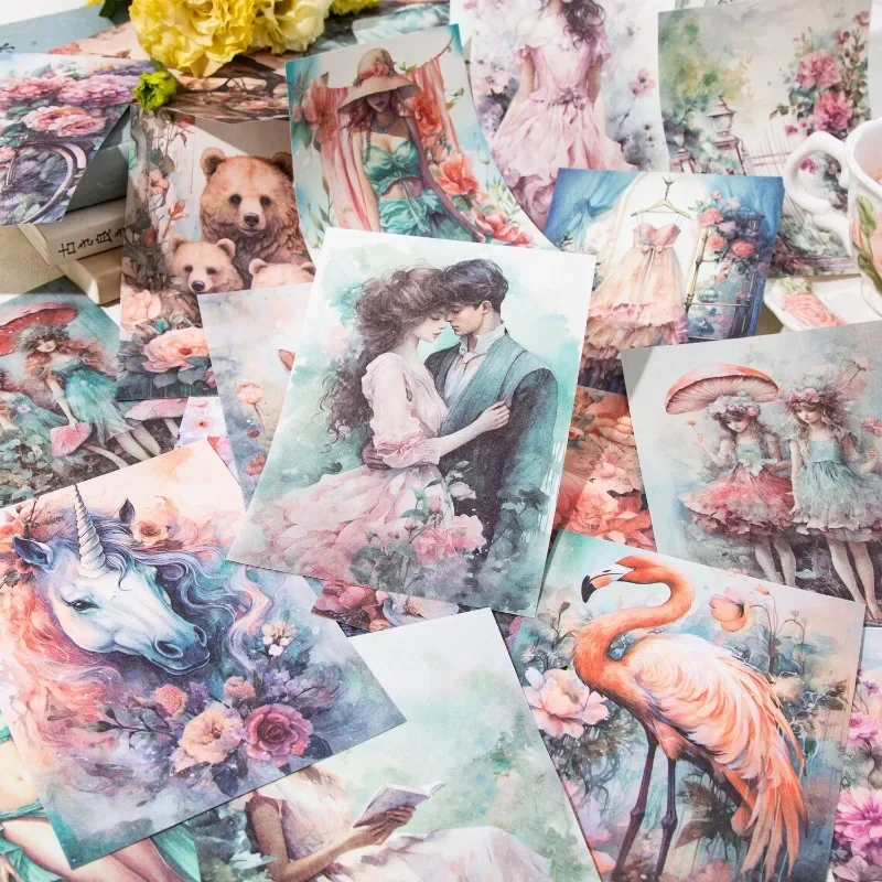 30Sheets Material Book Four Seasons Flower Spring Blossoms Base Decoration Spring Handbook  Scrapbooking cut Writing 140*100MM