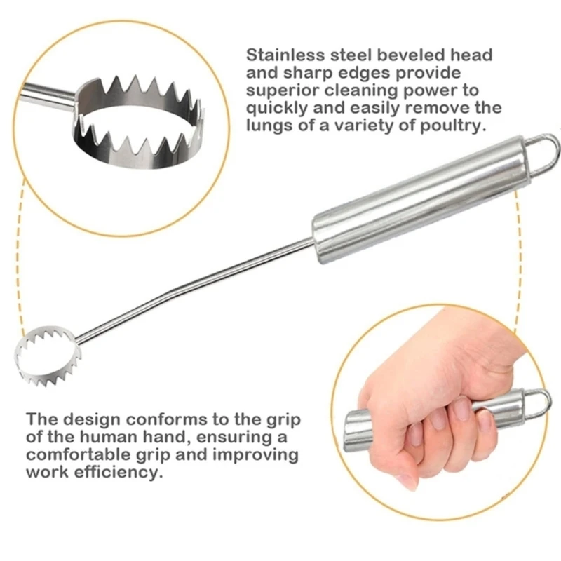 

Poultry Lung Remover Gutting Tools for Turkey Effective Chicken Processing Equipment for Farmer