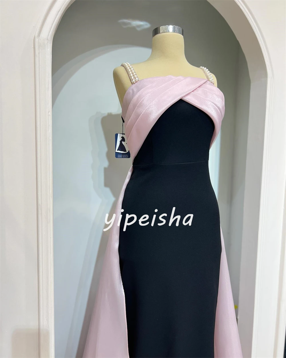 Customized Evening  Sexy Casual  Jersey Draped Pleat Wedding Party A-line Spaghetti Strap Bespoke Occasion Gown Long Dresses