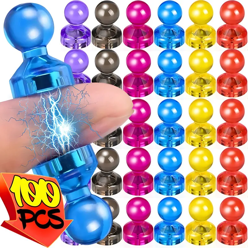 

Strong Neodymium Fridge Magnets Small Magnet Pushpin Thumbtack Whiteboard Refrigerator Sticker Office Magnetic Cone Push Pins