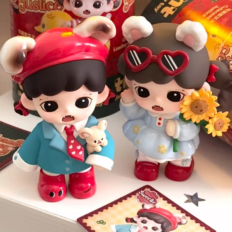 Tntspace Zurada العدالة سلسلة اليدوية صندوق أعمى العصرية سطح المكتب سيارة زخرفة لطيف فتاة هدية عيد ميلاد لعبة حقيقية تحصيل