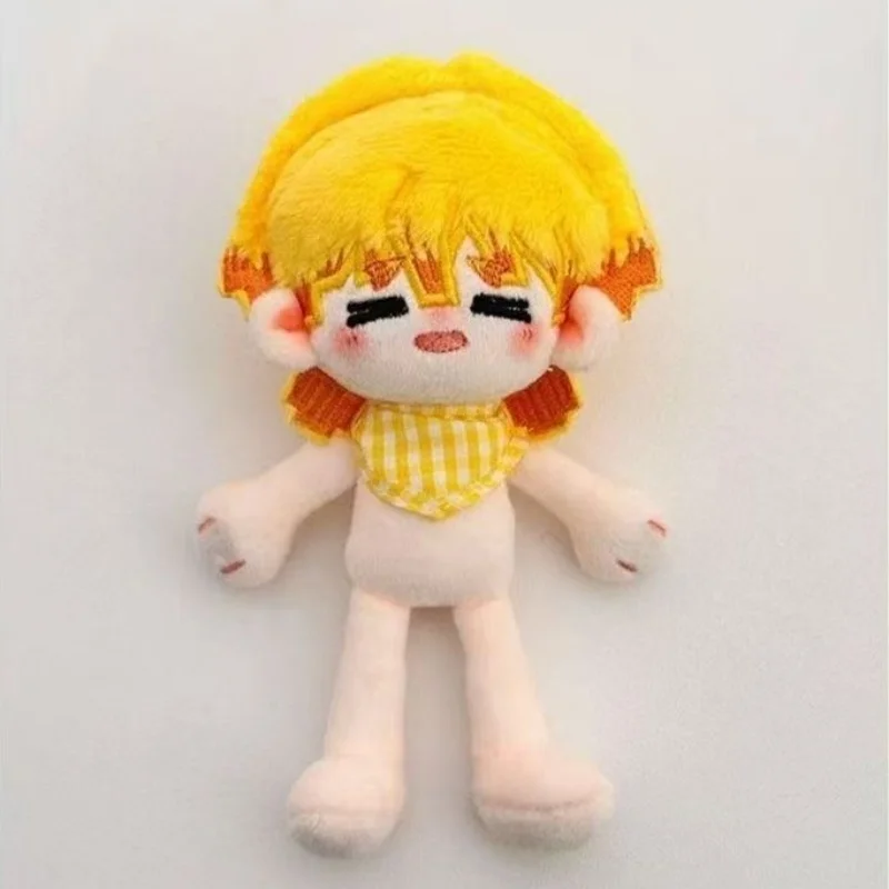 14Cm Demon Slayer Agatsuma Zenitsu Kamado Tanjirou Long Legs Scarf Plush Naked Doll Sofa Decoration Anime Enthusiast Collection