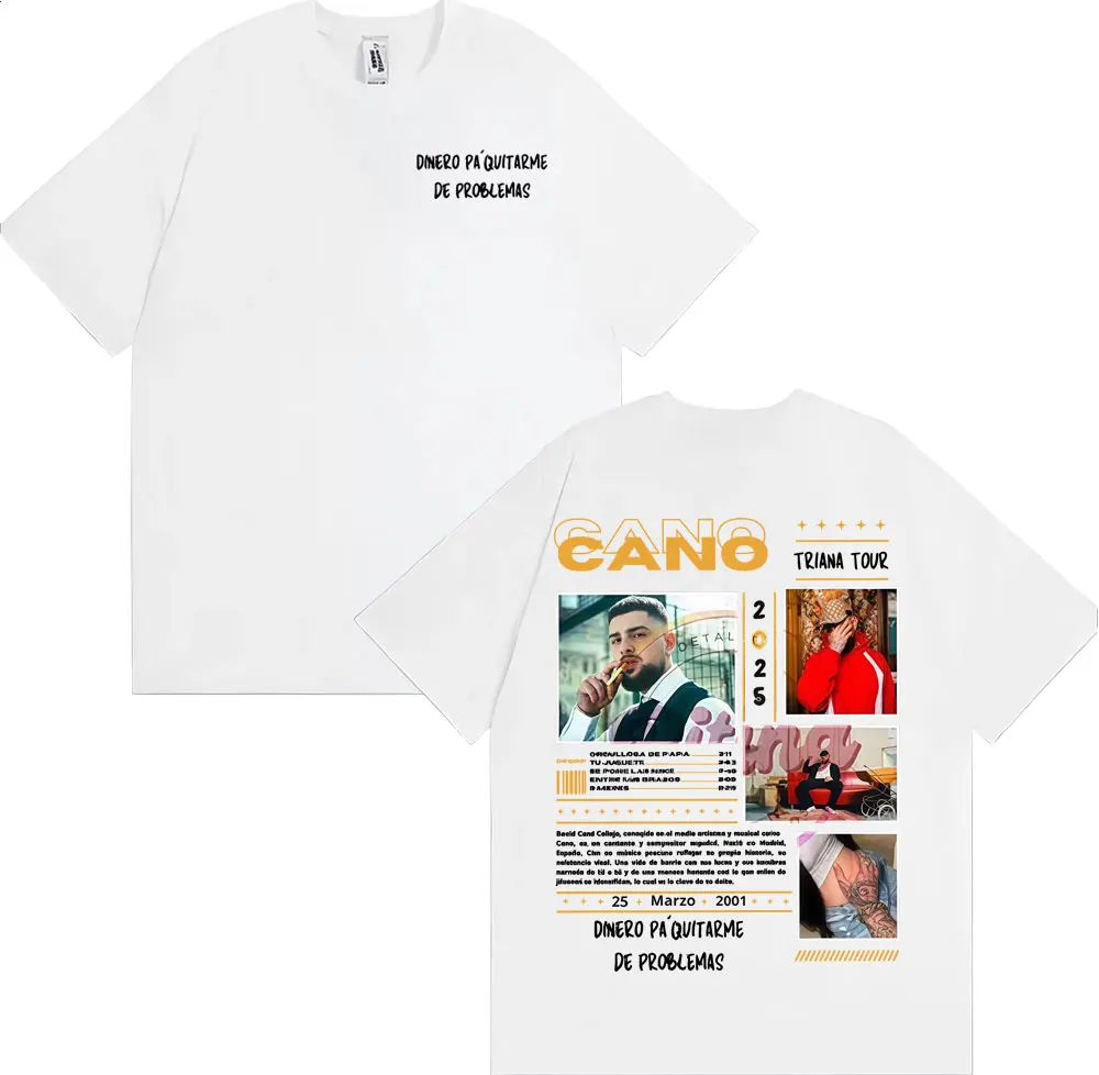 Rapper Cano Triana Tour Album 2025 Print Tee Shirt Men Casual Cotton Short Sleeve T-shirt Male Summer Tops High Quality T Shirt - view 4