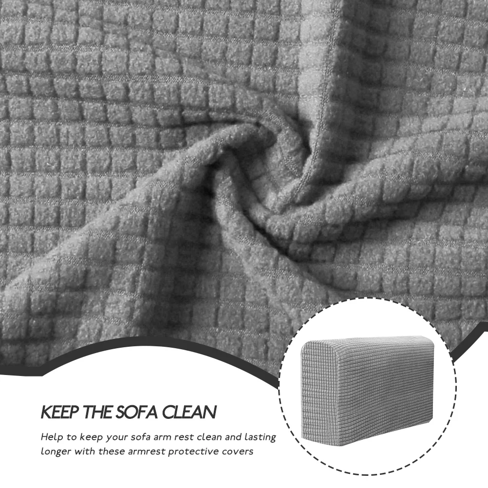 

2Pairs Comfortable Sofa Armrest Covers Elastic Stretch Protective Socks for Office Home Couch Armrest Protector