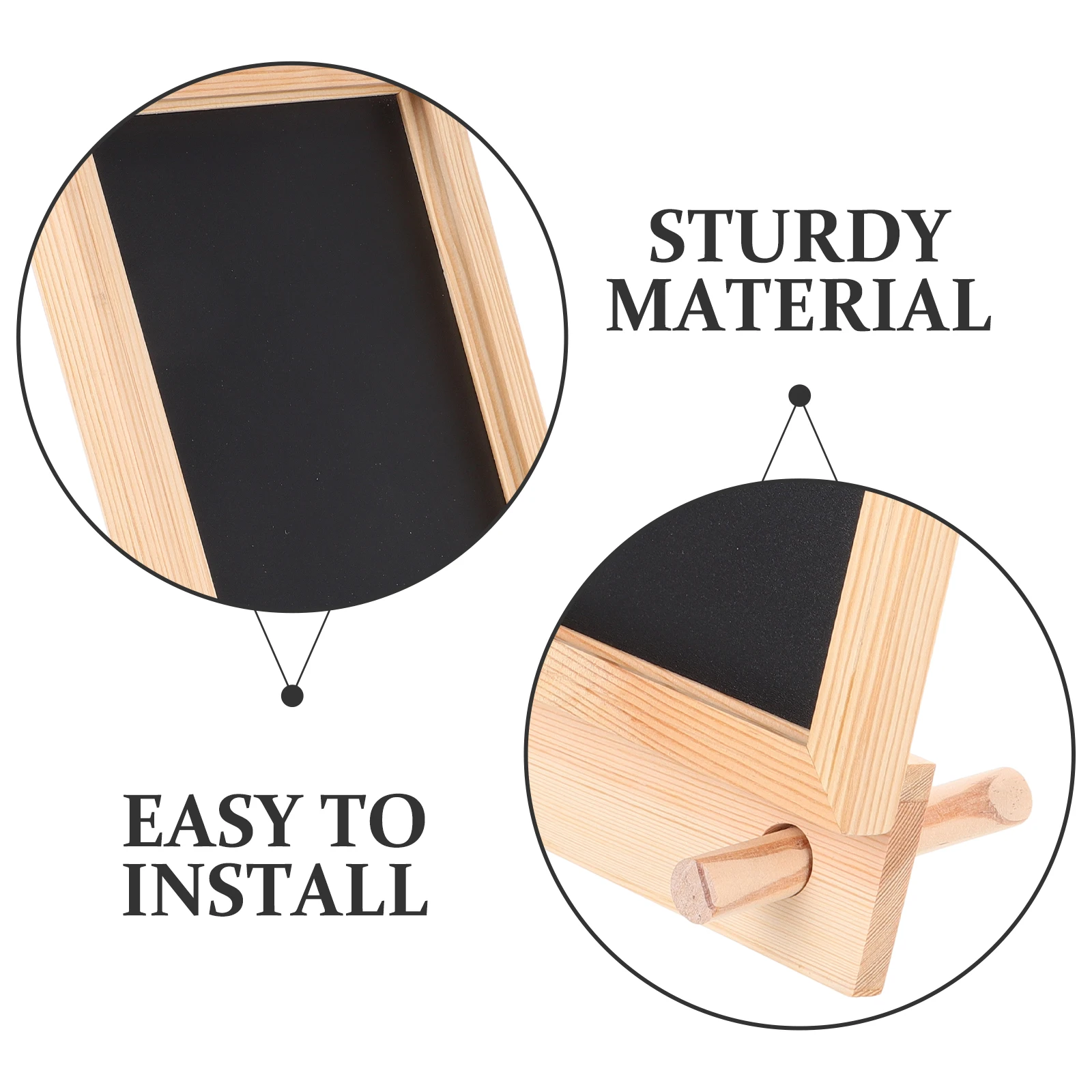 سعر القائمة علامة سطح المكتب الخشبية سطح الكتابة السلس لمتجر المطعم عرض السبورة الصغيرة للطاولات