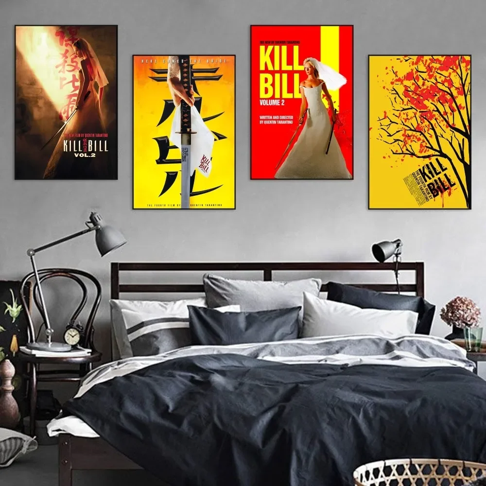 quentin-tarantino-classico-filme-kill-bill-poster-arte-auto-adesiva-papel-kraft-retro-adesivo-pintura-decorativa-vintage-diy