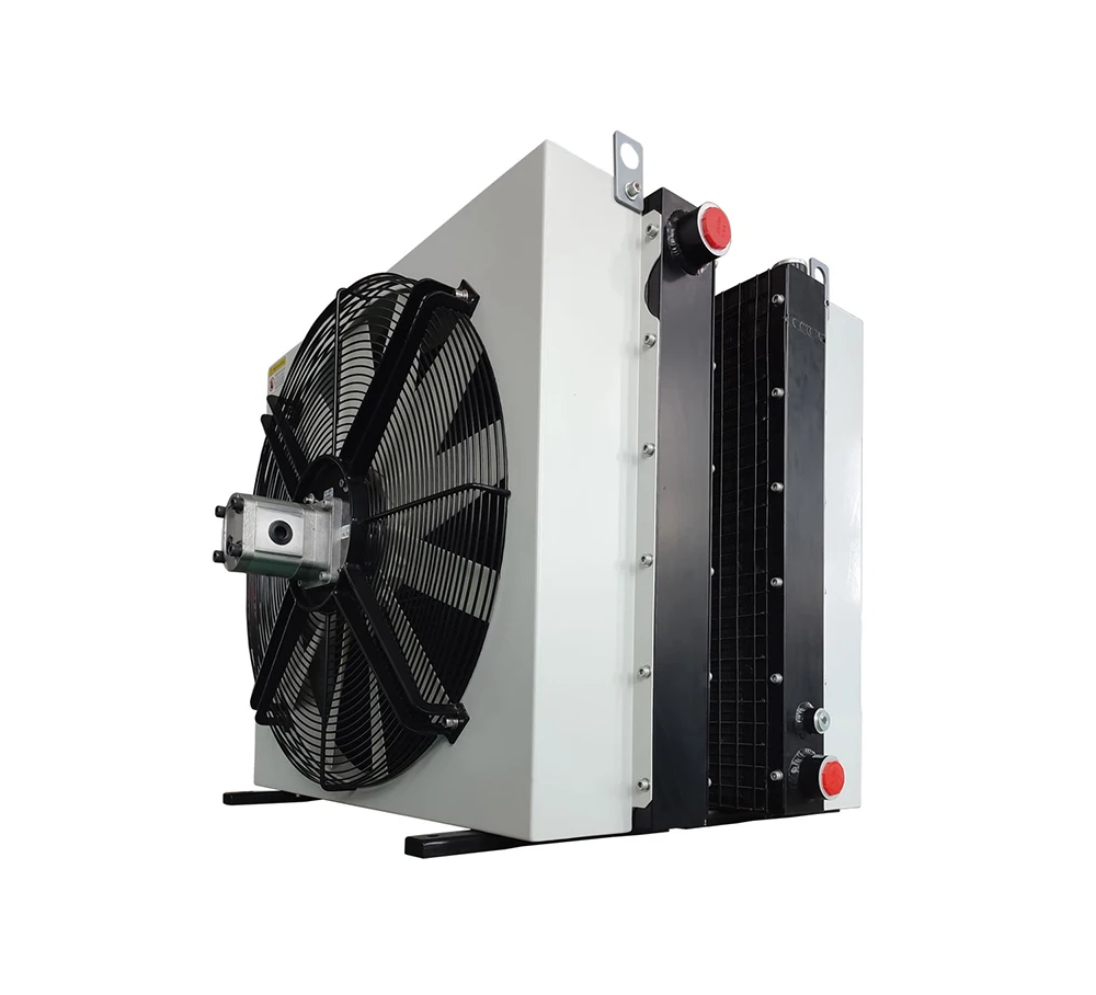 Latest Aluminium Heat Exchanger Industrial Cooling Air Cooler Fan Hydraulic Air Cooled Oil Cooler   3000btu 6000btu