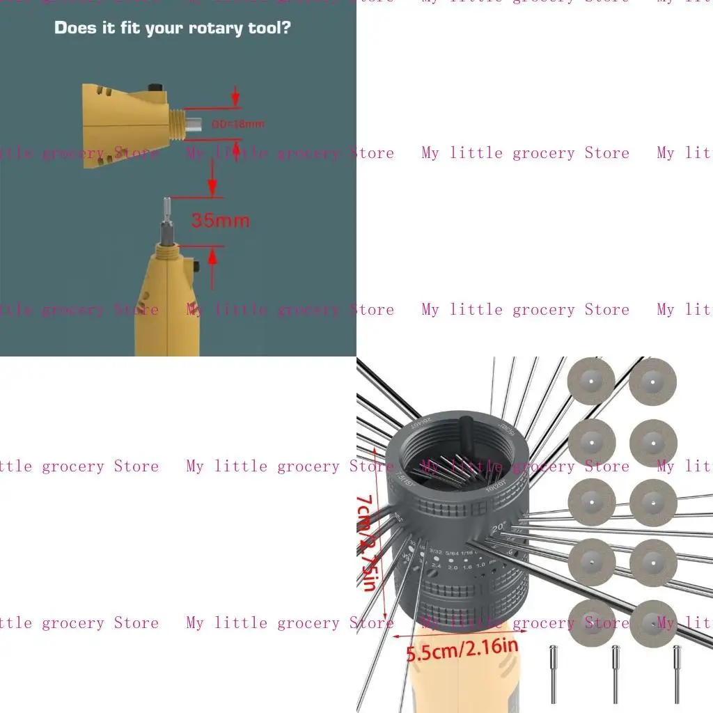Electrode Sharpener Grinder Head TIG Welding Tool 8 Angled Hole Sharpener Head with Grinding and Mandrel