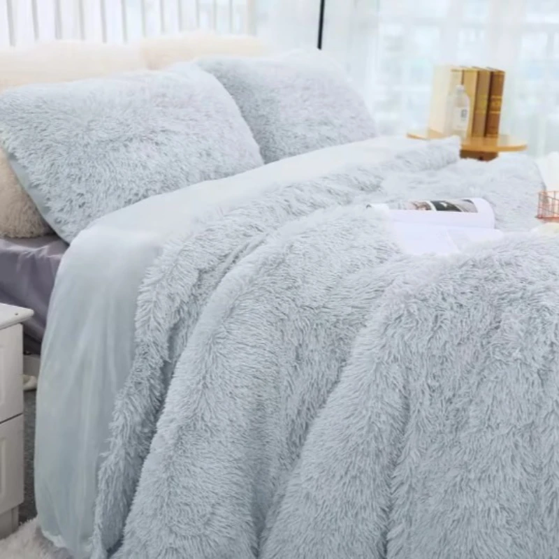 

INS Large Flannel Blanket Four seasons Long Shaggy Plush Blankets For Couch Sofa Bed Winter Warm Soft Fluffy Faux Fur Bedspread