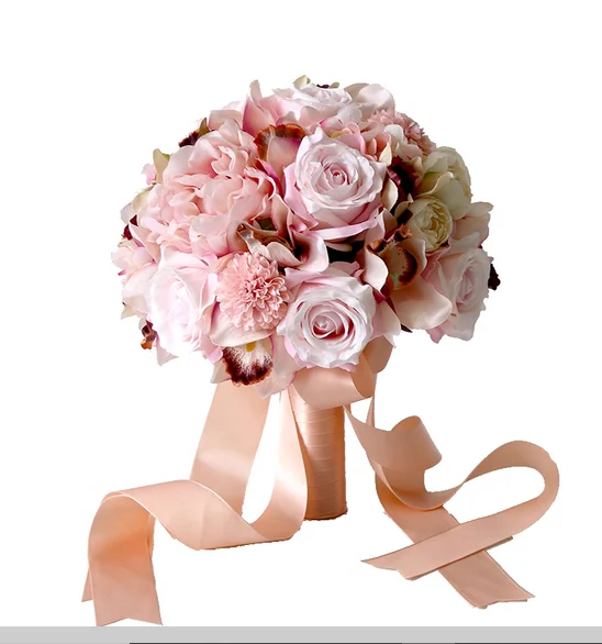 Holding flowers Korean bride bouquet rose artificial flowers wedding photography props wedding decoration ornaments champagne. C