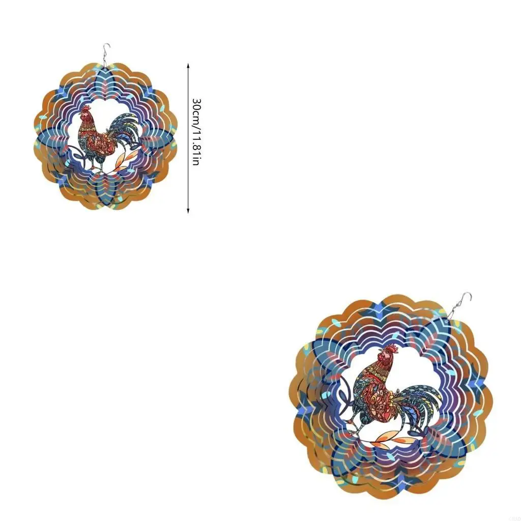 

Artistic Animal Wind Spinner Iron Handmade Ornament Indoor Outdoor Accent for Women Grandma Mother Day Surprise C5AD