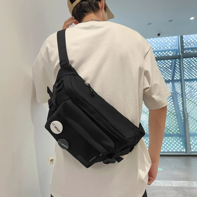 Petit sac à dos tout match pour homme, sac à bandoulière de sport Harajuku, sac de poitrine pour étudiant, marque de mode japonaise, nouveau