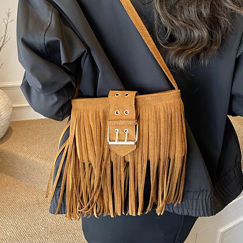 

Fashion tassel women messenger corssbody bags female handbags ladeis purses faux suede shoulder bags women's bag new trend sac