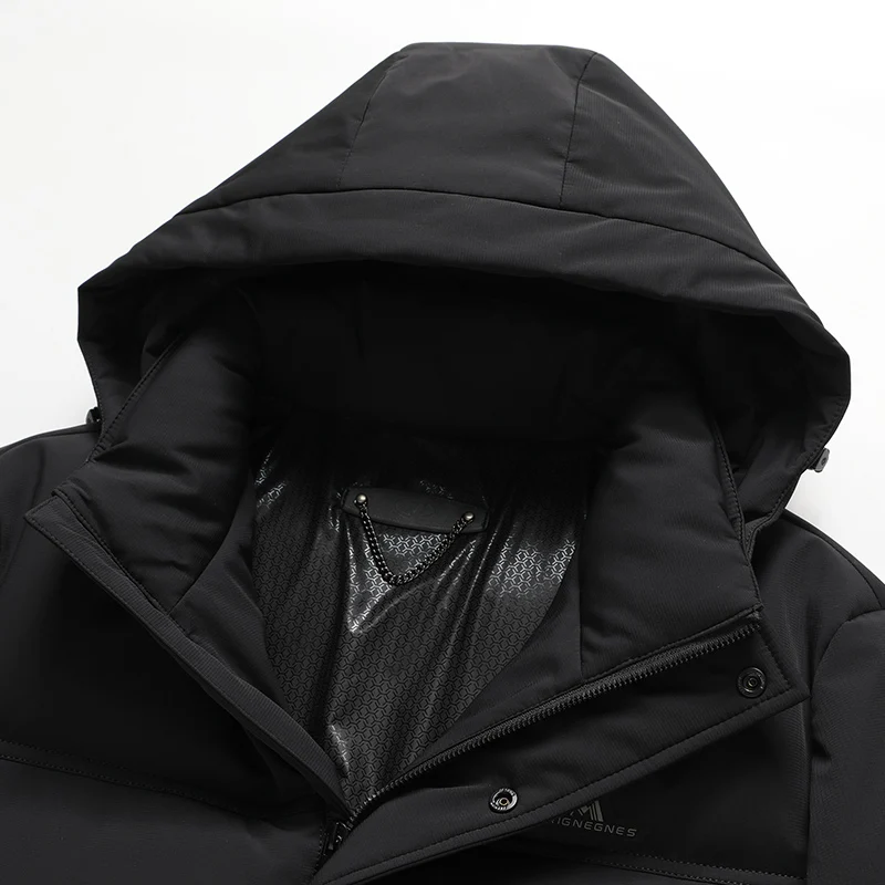 เสื้อแจ็คเก็ตบุผ้าฝ้ายหนาสีพื้นสำหรับผู้ชาย มีฮู้ด สไตล์ลำลอง แฟชั่น สำหรับฤดูหนาว ทรงหลวม สั้น เหมาะสำหรับกิจกรรมกลางแจ้ง