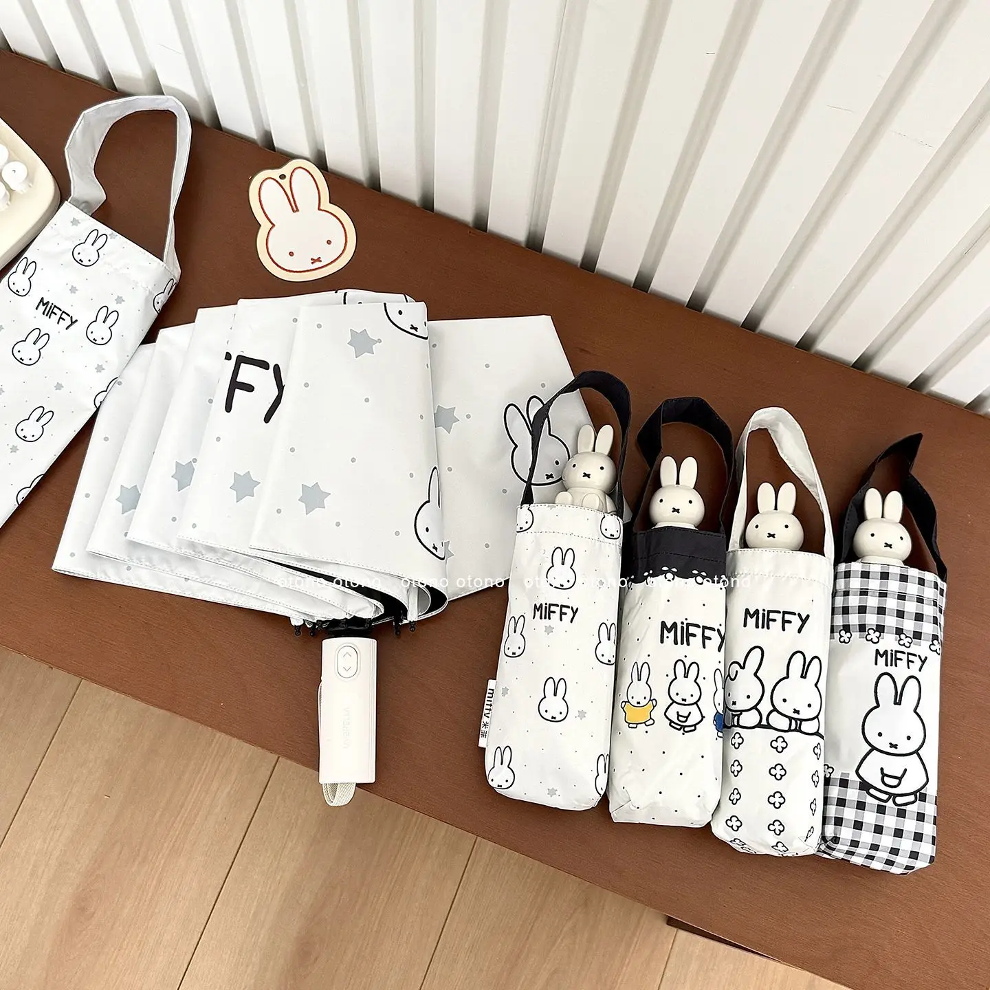 Lovable Kawaii Miffy Umbrella Woman Fold Automatic Gao Yan Value Sunny Rain Double-use Hide From Sunlight Sun-proof Parasol view 4