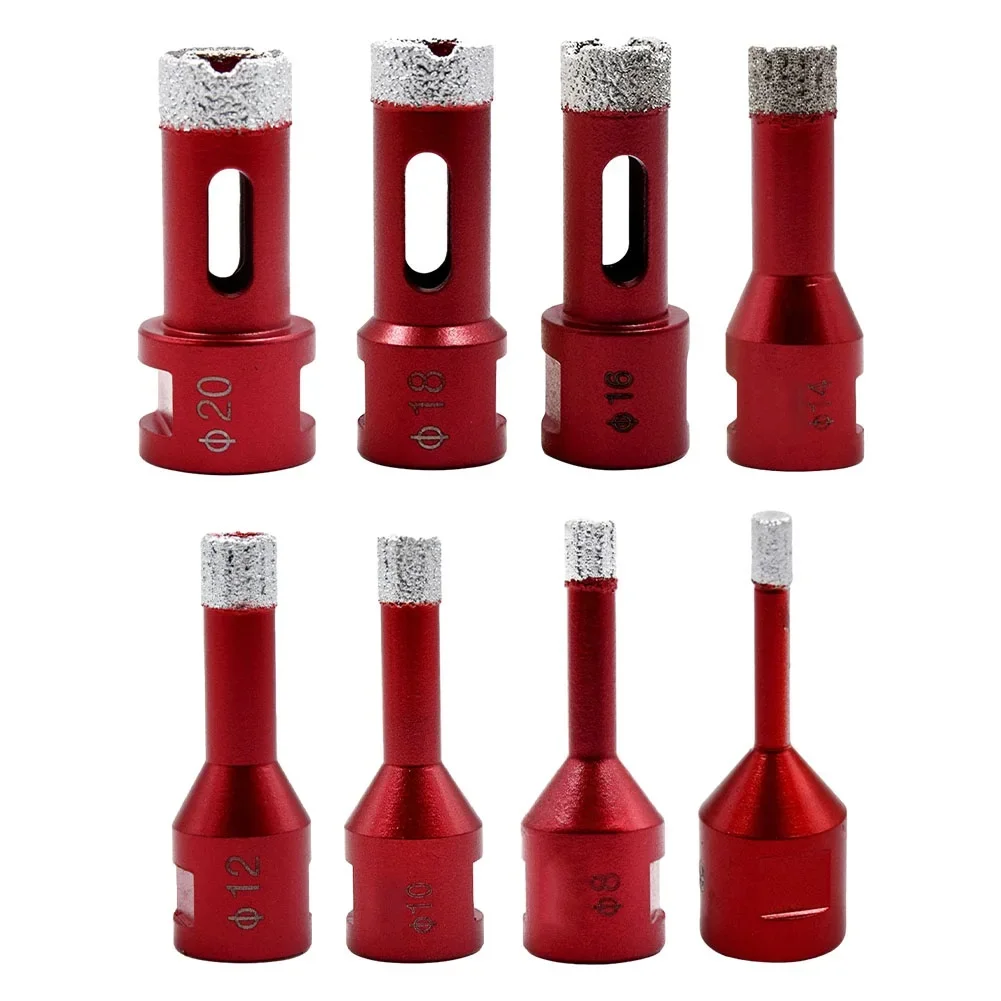 1PC 6-20mm M14 Thread Red Vacuum Brazed Diamond Drill Bit Hole Opener For Glass Tile Marble Concrete