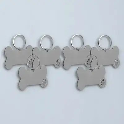 

6Pcs Pet Dog Id Tags Stainless Steel High Durability Personalized Cat Puppy Collar Accessories Unique Stylish Pet Name Plates