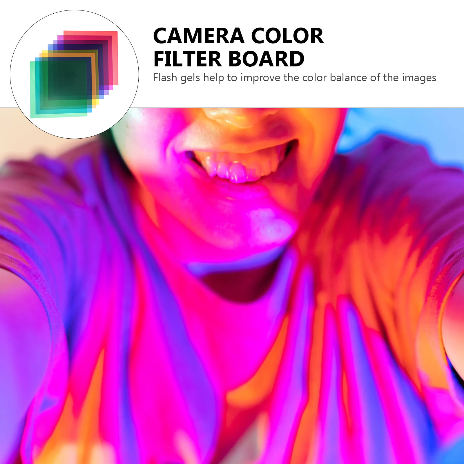 8pcs Transparent Gel Filters Light Weight Pc Material Steady Color Temperature Low Loss Saturation Lighting Effect Color