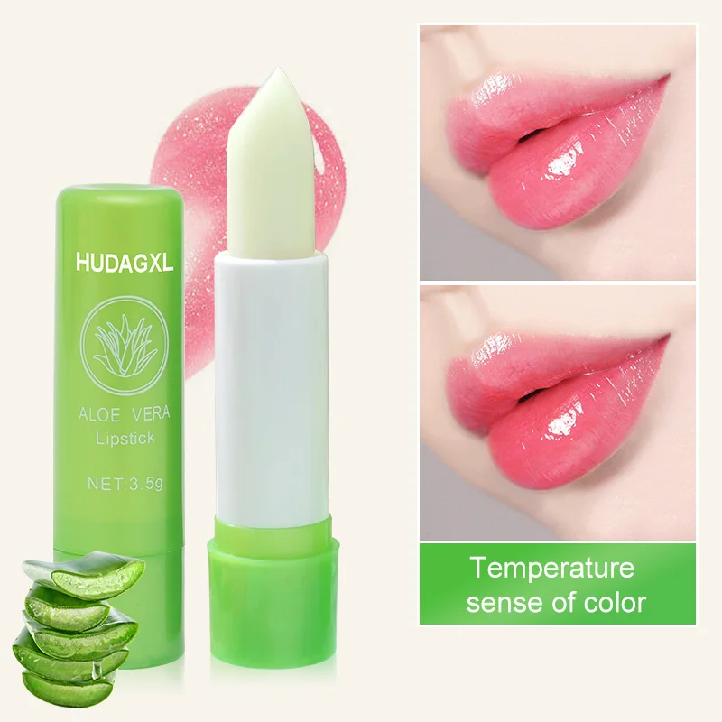 Natural Aloe Color Changing Lipstick Long Lasting Moistourizing Lip Balm For Glossy Lip Makeup Daily Lip Care For Men Women