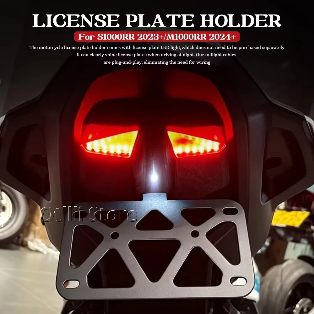 Rear License Plate Bracket For BMW S1000RR M1000RR S/M 1000 RR 1000RR Motorcycle Registration Holder Tidy Tail Kit Turn Signal