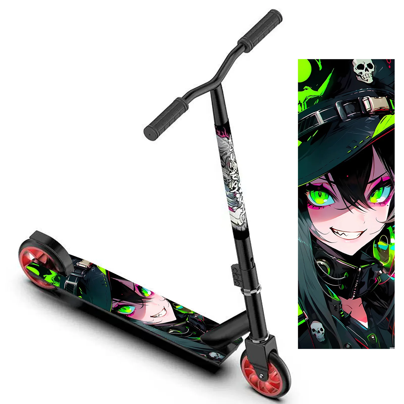 

1 шт., большой темный милый готический стикер для самоката, декоративный стикер для самоката, персонализированный стикер для самоката/декоративный стикер для кузова самоката