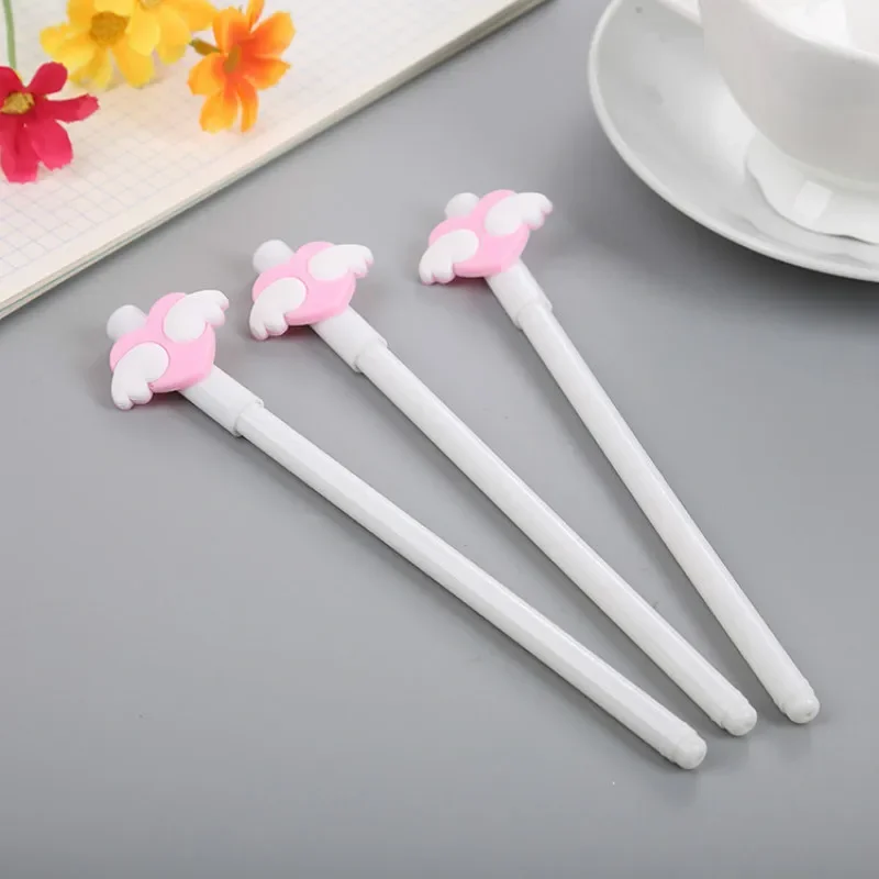 

40 Pcs gel pens Angel Wings neutral Pen Cute Cartoon Students Love Fountain Learning Office Stationery wholesale prizes