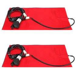 2X 25W 12V Universal Motorcycle ATV Seat Heated Cushion Winter Warmer Waterproof Pad Heating Pad Mat