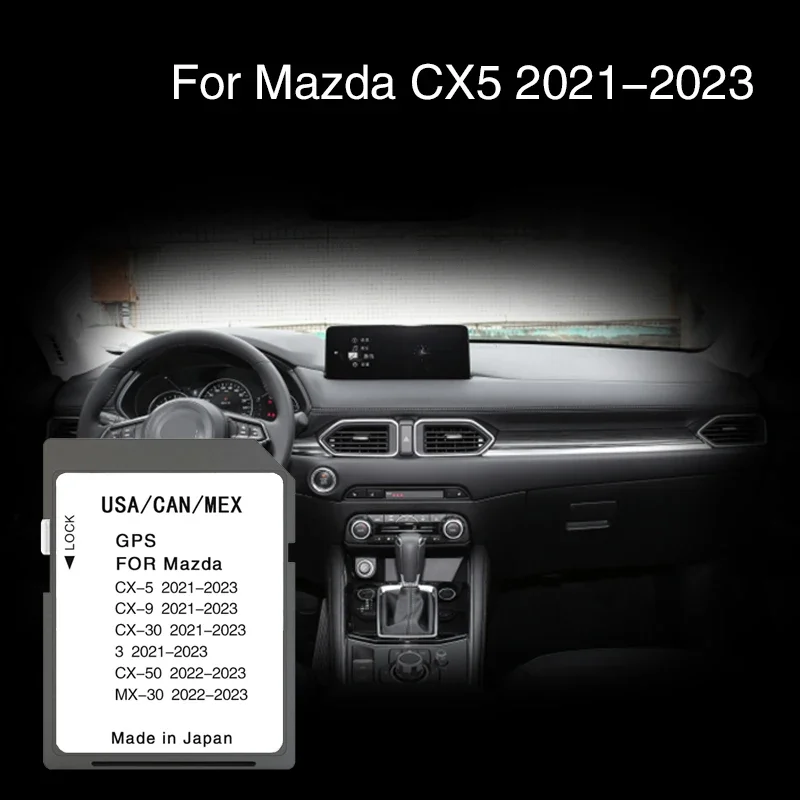 Fitting for Mazda CX5 2021 2022 2023 Map SD Memory Card Cover Canada Mexico Car GPS System Update Data