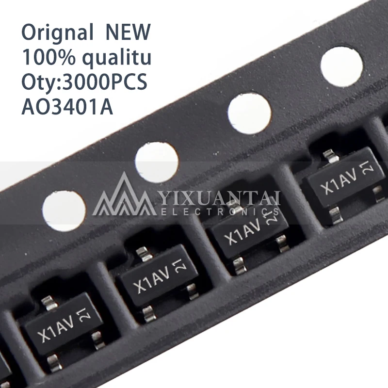 3000PCS AO3401A AO3401 SOT23 4.2A Marking X1xx  X1AV【Trans MOSFET P-CH 30V 4A 3-Pin SOT-23 T/R】   Original