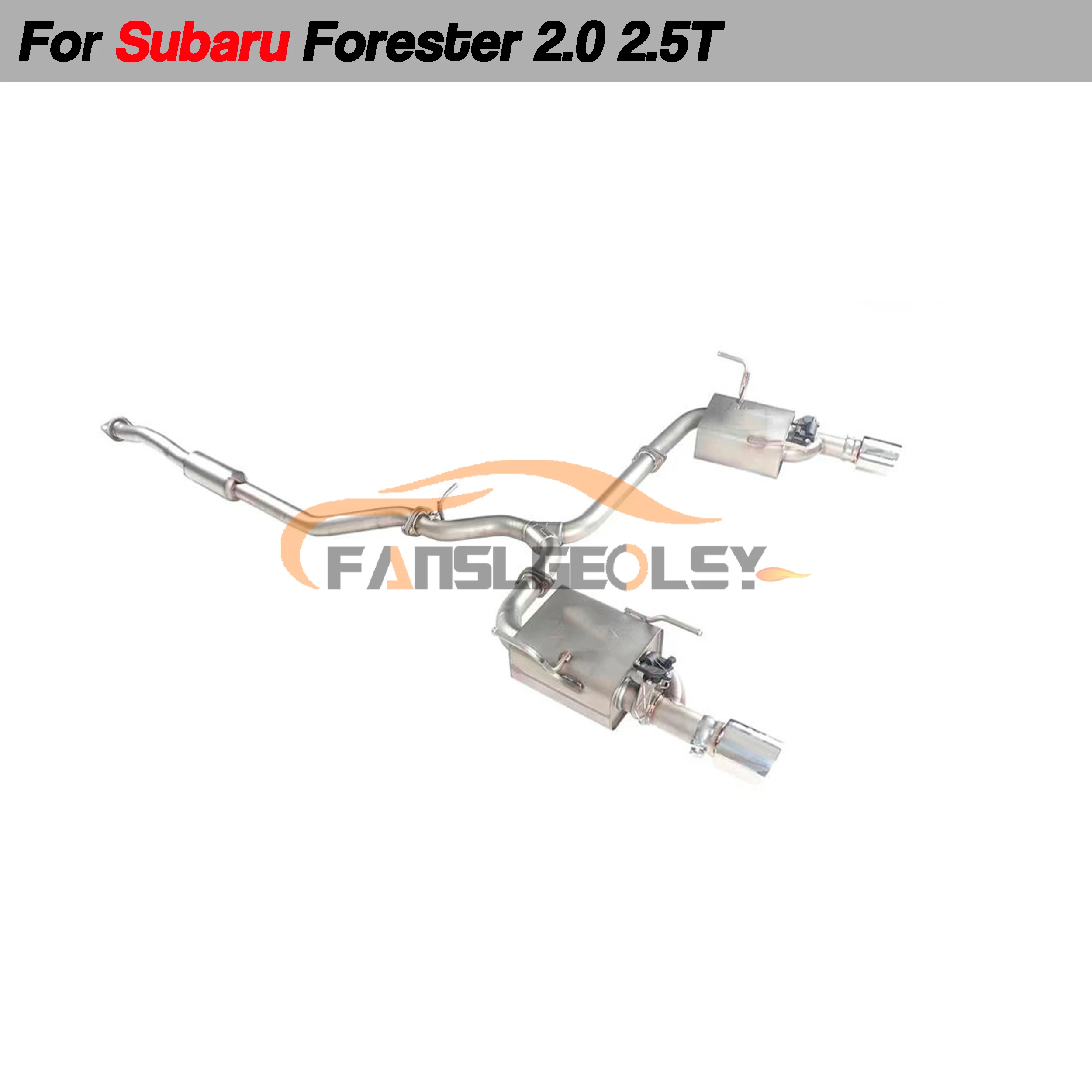 For Subaru Forester 2.0 2.5T Stainless Performance Catback Exhaust System Valve With Muffler Pipes Tuning exhaust assembly