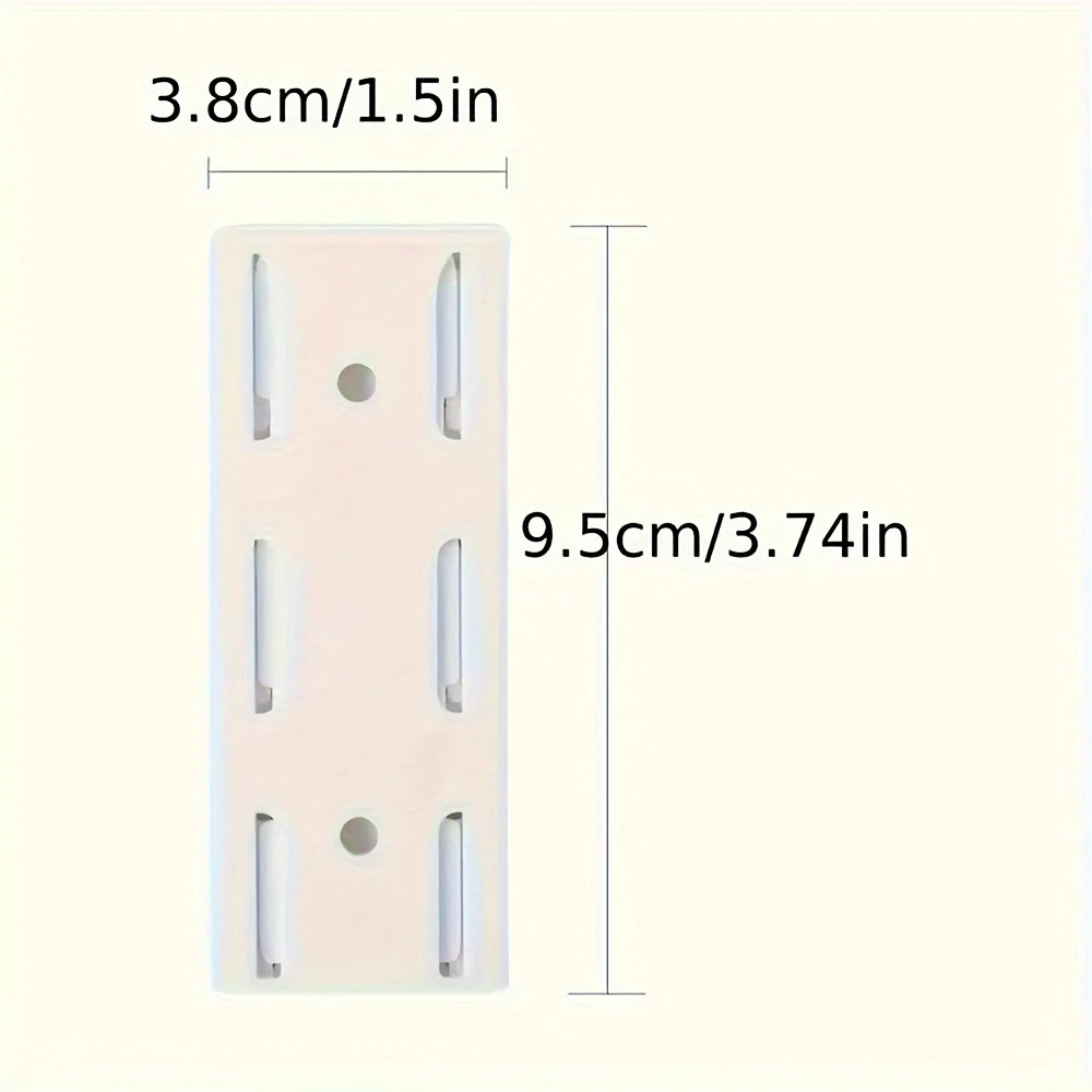 4pcs Wall-Mounted Power Strip Holder Self-Adhesive Desktop Socket Fixer with Easy Installation and Space-Saving Design