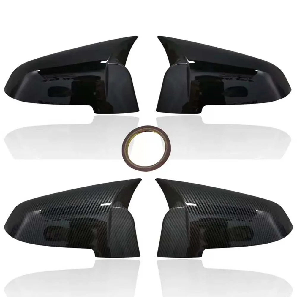 Car Upgrade For BMW 5 6 7 Series F01 F02 F10 F11 F18 2010-2018 Carbon Glossy Black Door Mirror Cover Trim Cars Accessories view 4