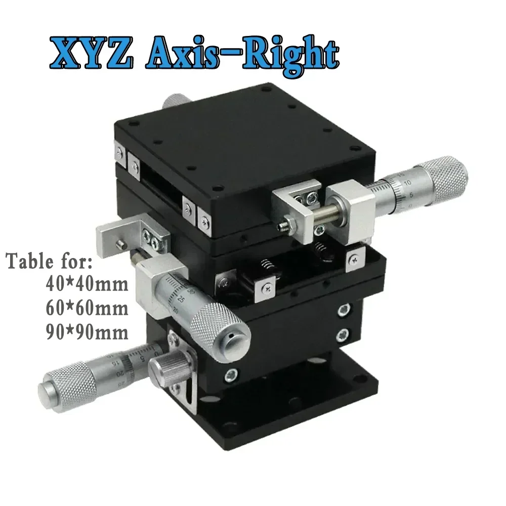 Hochpräziser Mikrometer-Lineartisch – XYZ-Achse, 40/60/90 Mm – Für Optik & Biomedizin