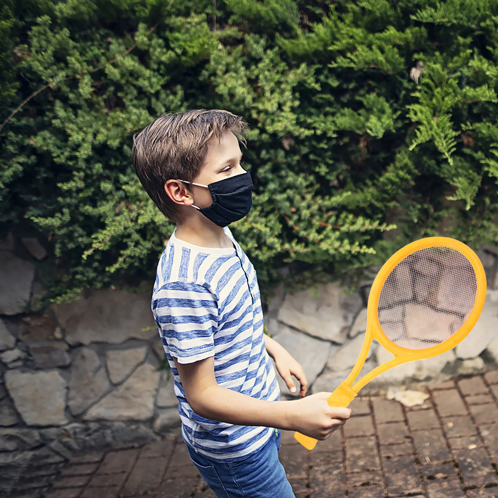 

Tennis Badminton Racket Set 2Pcs Kids Outdoor Use ABS Material Smooth Bezels Safe No Burrs Family Fun Beginner Friendly