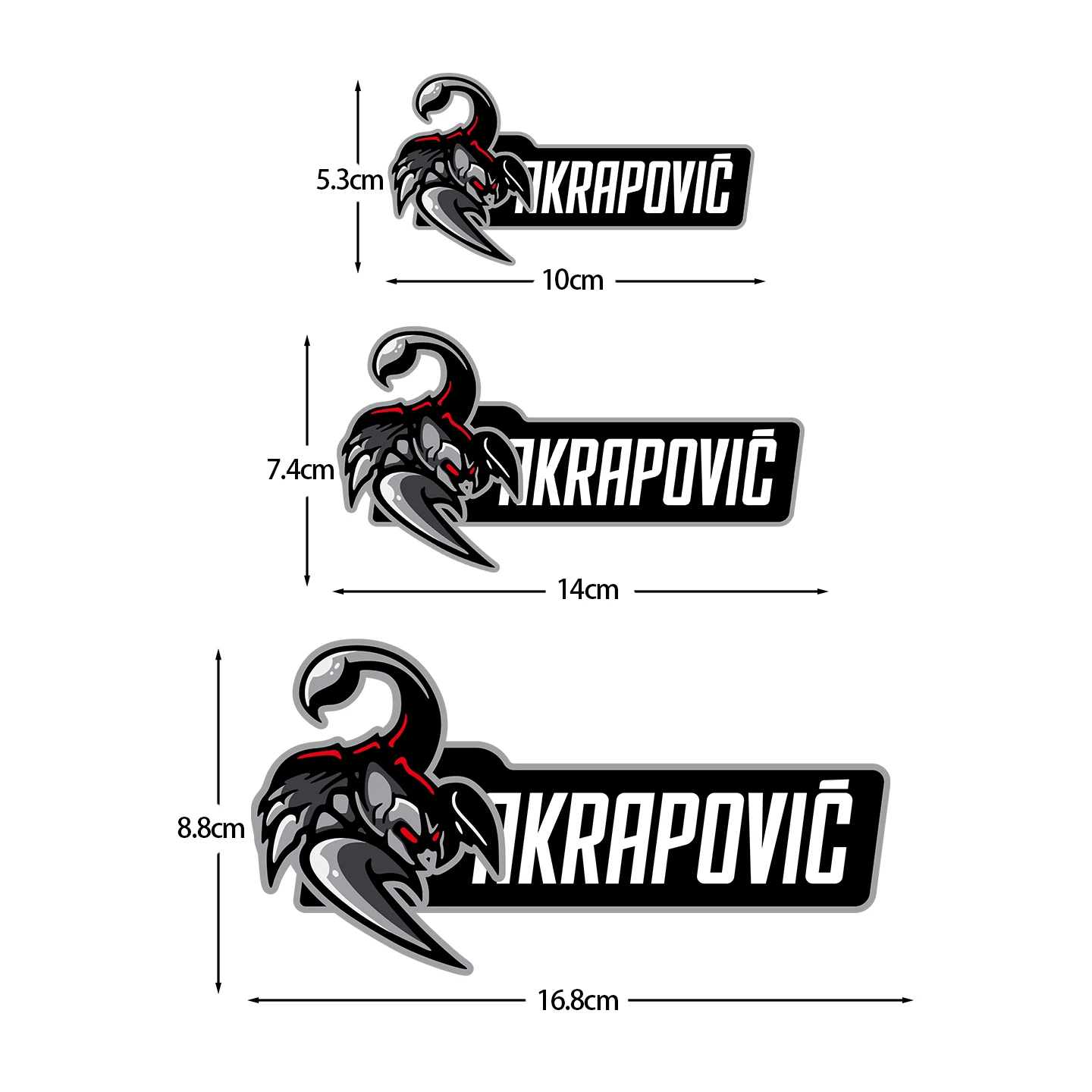 2PCS Motorcycle Exhaust Pipe High Polymer Accessories Stickers Moto Bike Motocross Scooter Body Fuel Tank Heat-Resistant Decals