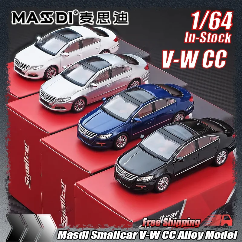 

Новинка! Коллекционная модель автомобиля Masdi Smallcar 1:64 V-W CC, имитация, литая под давлением, из сплава, миниатюрная, настраиваемая, для детей, игрушка, подарок